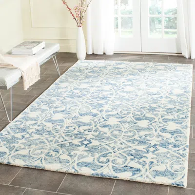 Safavieh Chatham Hand Made Area Rug, Dark Blue / Ivory Transitional Style Non-shedding