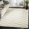 Safavieh Chatham Hand Made Area Rug, Grey / Ivory Contemporary Style Non-shedding In White