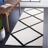 Safavieh Chatham Hand Made Area Rug, Ivory / Black Contemporary Style Non-shedding In White