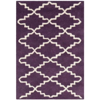 Safavieh Chatham Hand Tufted Wool Geometric Rug In Purple
