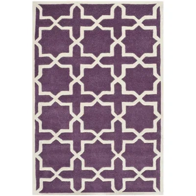 Safavieh Chatham Hand Tufted Wool Geometric Rug In Purple
