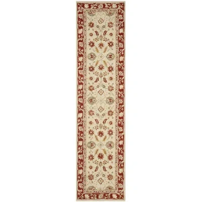 Safavieh Chelsea Hand Hooked Wool Pile Oriental Rug In Ivory,rust