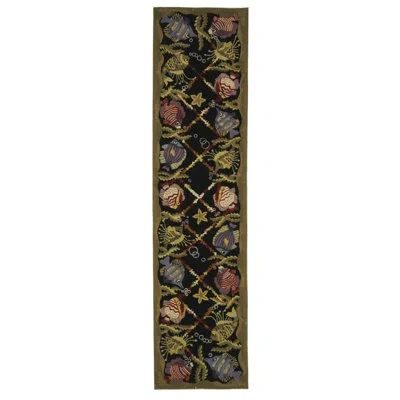 Safavieh Chelsea Hand Hooked Wool Pile Rug In Blackandgray