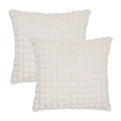 Safavieh Chess 2 Pack Square Throw Pillow In White