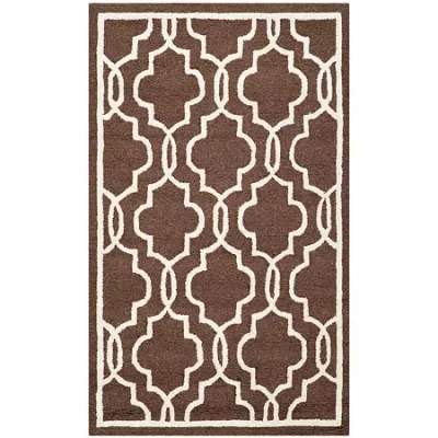 Safavieh Chester Quatrefoil Wool Area Rug In Brown