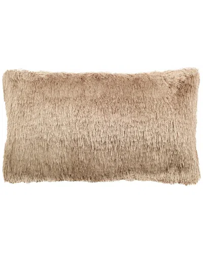 Safavieh Chic Shag Pillow In Brown
