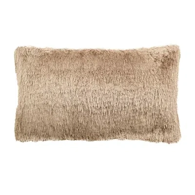 Safavieh Chic Shag Rectangular Throw Pillow In Brown