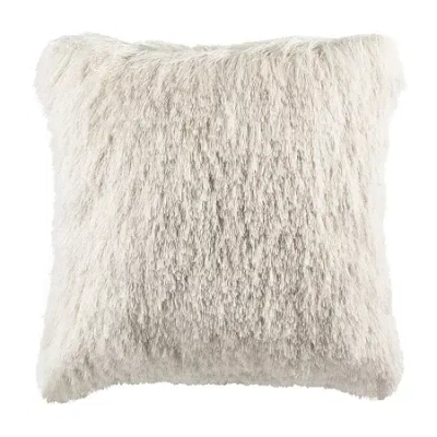 Safavieh Chic Shag Square Throw Pillow In White