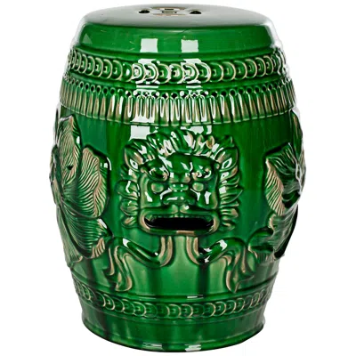 Safavieh Chinese Dragon Emerald Green Ceramic Garden Stool