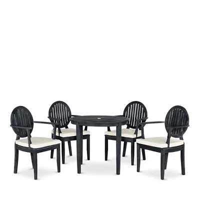 Safavieh Chino 5-piece Indoor/outdoor Dining Set In Dark Slate Gray