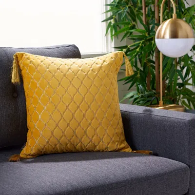 Safavieh Cilan Pillow In Yellow