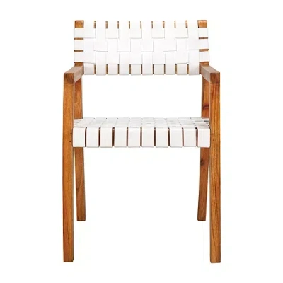 Safavieh Cire Kitchen Collection Upholstered Dining Chair In White