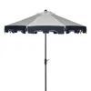 Safavieh Up Resistant City Fashion 9ft Auto Tilt Umbrella In Natural/navy