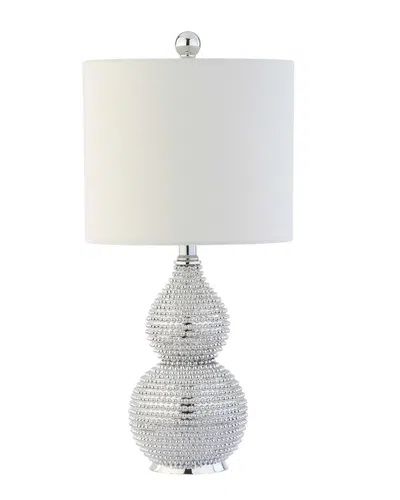 Safavieh Clarabel Chrome 20in Table Lamp In Silver