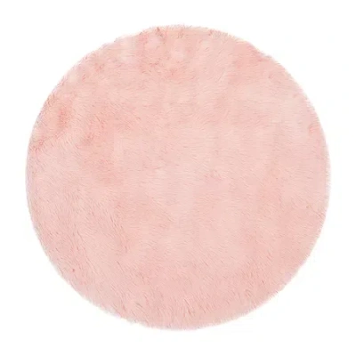 Safavieh Clarisse Solid Round Rugs In Pink