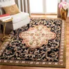 Safavieh Classic Hand Made Area Rug, Black / Beige Traditional Style Non-shedding In Multi