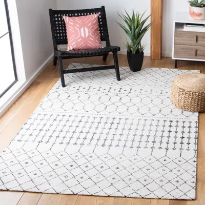Safavieh Classic Vintage Hand Made Area Rug, Beige / Black Bohemian Style Non-shedding In White