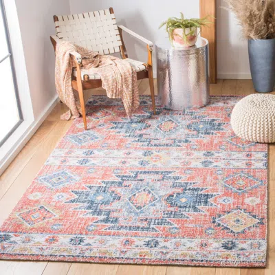 Safavieh Classic Vintage Hand Made Area Rug, Blue / Rust Bohemian Style Non-shedding In Multi
