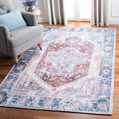 Safavieh Classic Vintage Hand Made Area Rug, Rust / Blue Traditional Style Non-shedding