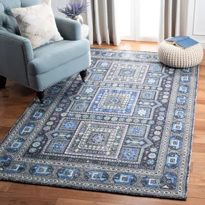 Safavieh Classic Vintage Hand Made Area Rug, Sage / Blue Traditional Style Non-shedding