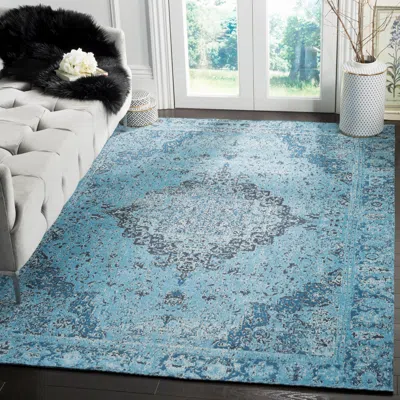 Safavieh Classic Vintage Machine Made Area Rug, Blue Traditional Style Easy Care