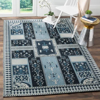 Safavieh Classic Vintage Machine Made Area Rug, Navy / Light Blue Traditional Style Easy Care
