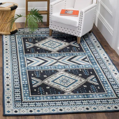Safavieh Classic Vintage Machine Made Area Rug, Navy / Light Blue Traditional Style Easy Care