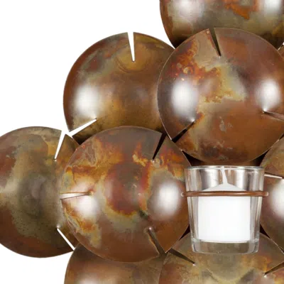 Safavieh Coco Shells Candle Holder Wall Sconce In Brown