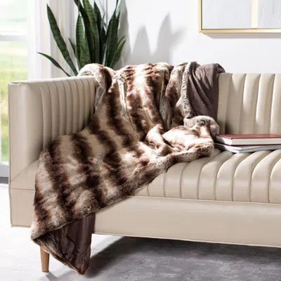 Safavieh Coco Striped Throw In Brown