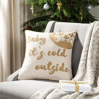 Safavieh Cold Outside Throw Pillow In Neutral