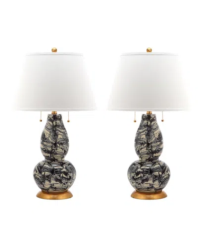 SAFAVIEH SAFAVIEH COLOR SWIRLS 28IN GLASS TABLE LAMP