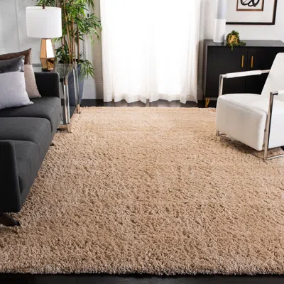 Safavieh Colorado Shag Machine Made Area Rug, Champagne Shag / Flokati Style Easy Care In Brown