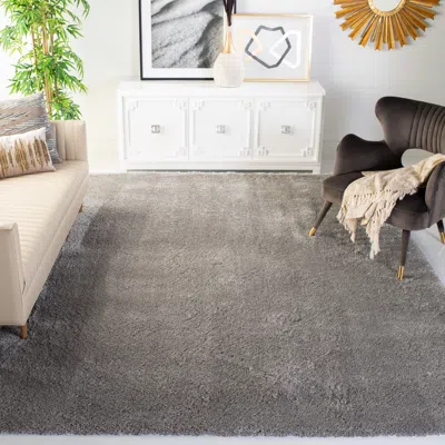 Safavieh Colorado Shag Machine Made Area Rug, Light Grey Shag / Flokati Style Easy Care In Gray