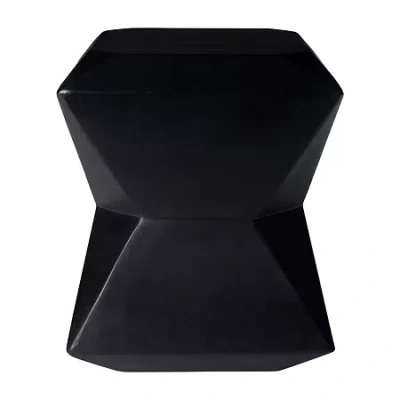 Safavieh Conan Weather Resistant Cement Side Table In Black