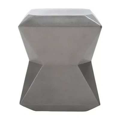 Safavieh Conan Weather Resistant Cement Side Table In Gray