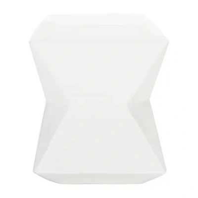 Safavieh Conan Weather Resistant Cement Side Table In White