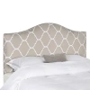 Safavieh Connie Upholstered Headboard W/nail-head Trim In Gray