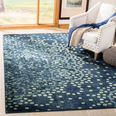 Safavieh Constellation Vintage Machine Made Non-slip Area Rug, Blue / Multi Contemporary Style Easy Care