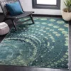 Safavieh Constellation Vintage Machine Made Non-slip Area Rug, Turquoise / Multi Contemporary Style Easy Care In Green