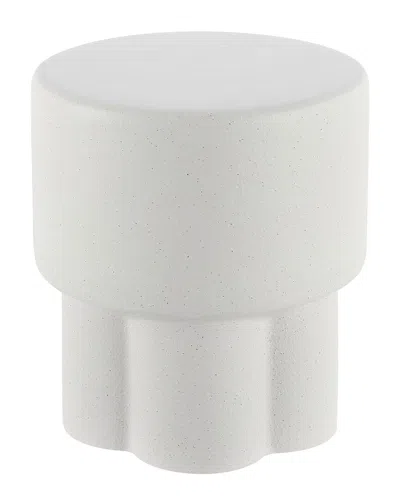 Safavieh Cordiz Speckled Ceramic Garden Stool In White