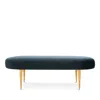 Safavieh Corinne Velvet Oval Bench In Navy