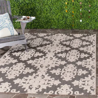 Safavieh Cottage Machine Made Indoor/outdoor Area Rug, Taupe Traditional Style Easy Care In Brown
