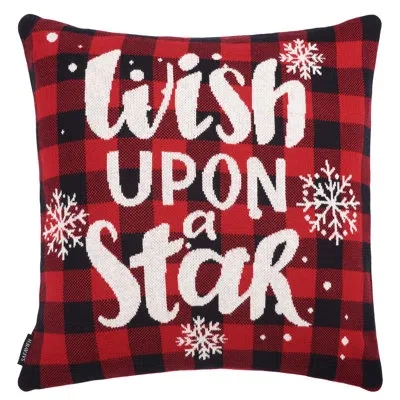 Safavieh Cotton Checkered Throw Pillow In Red