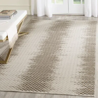 Safavieh Cotton Kilim Hand Made Area Rug, Brown / Ivory Contemporary Style Non-shedding
