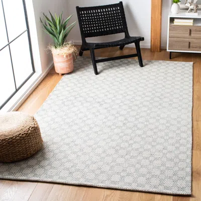 Safavieh Cotton Kilim Hand Made Area Rug, Grey / Ivory Contemporary Style Non-shedding In Gray