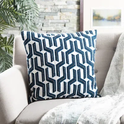 Safavieh Cotton Throw Pillow In Blue