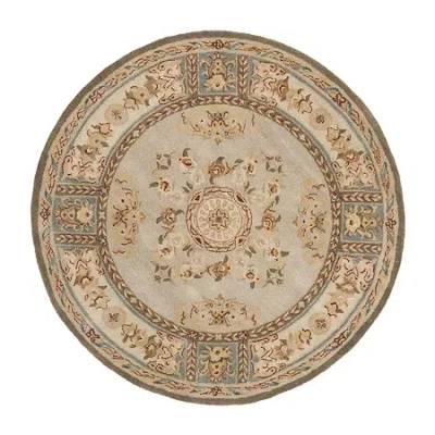 Safavieh Courtney Floral Hand Tufted Wool Indoor Round Area Rug In Blue