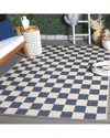 Safavieh Courtyard Chessara Power-loomed Indoor/outdoor Rug In Blue