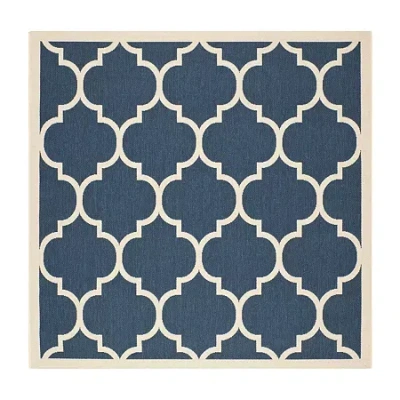 Safavieh Courtyard Collection Amias Geometric Indoor/outdoor Square Area Rug In Multi