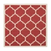 Safavieh Courtyard Collection Amias Geometric Indoor/outdoor Square Area Rug In Red